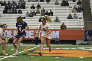 Morgan Widner has filled in and held her own in the shadow of two of the best SU players ever in the draw circle.
