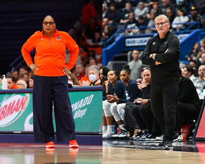 Before winning 11 National Championships at UConn, Geno Auriemma recruited Felisha Legette-Jack as an assistant at UVA. On Monday, the two will face in the NCAA Tournament for the second time in their careers.