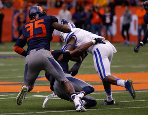 Syracuse's defense kept the Orange in the game for three quarters, but couldn't do all the work in a 27-10 loss to No. 22 Duke in the Carrier Dome on Saturday afternoon. 