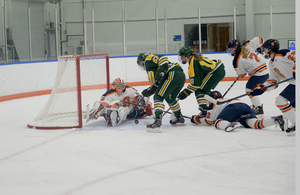 Syracuse goalie Jenn Gilligan only allowed one goal in the Orange's 3-1 win over Penn State. 