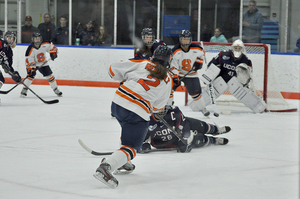 Nicole Renault (2) and Syracuse scored four goals in a romp of Union. 