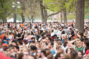 Students gathered in Walnut Park on Friday afternoon for food and music. DPS and SPD utilized cameras and on-foot patrols to monitor the crowds.