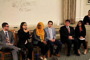 Student Association candidate teams participated in the first SA debate of the 62nd campaign season.