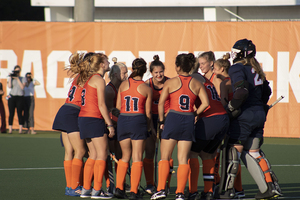 Emma Likly made her first appearance in goal for SU this season.