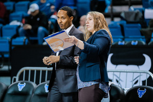 Katie Kolinski is the director of operations for Buffalo's women's basketball team. 