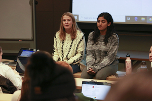 SA President Mackenzie Mertikas and Vice President Sameeha Saied have both slept over at the Barnes Center.