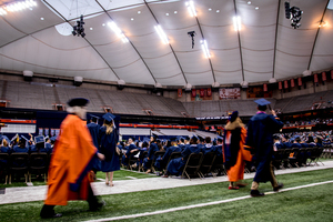 SU is planning up to three identical commencement ceremonies in the Carrier Dome.