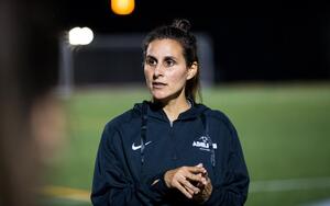 Brooke DeRosa coaches Adelphi University, after a career at Syracuse. 