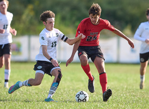 At Manlius Pebble Hill High School, Nick Lurvey (right) has thrived as the boys soccer team's leading scorer alongside his two brothers, Sam and Andy. 