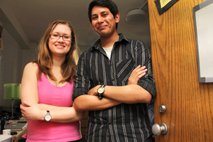 Laura Frank and Isaac Garcia, both freshmen, prepare to live in gender-neutral housing together this fall. Seventy students signed up for the option in its second year.