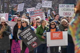 The event culminated with speeches given by student-organizers in the courtyard of the Federal Building on E Washington Street.