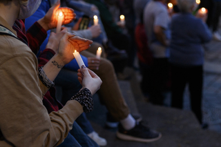 Candles were handed out to everyone in attendance for a moment of silence to remember those lost in the most recent act of violence against the Asian American community.