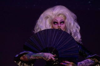 Host Signourney Beaver closed out the night with a performance at SU Pride Union's 20th Annual Drag Show Preliminaries. 